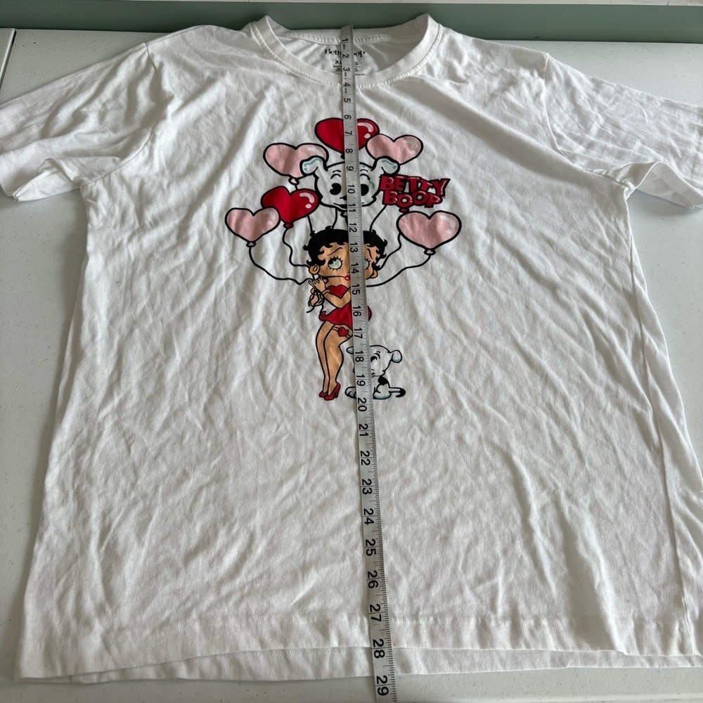 Betty boop white t shirt balloons size xl - Picture 5 of 8
